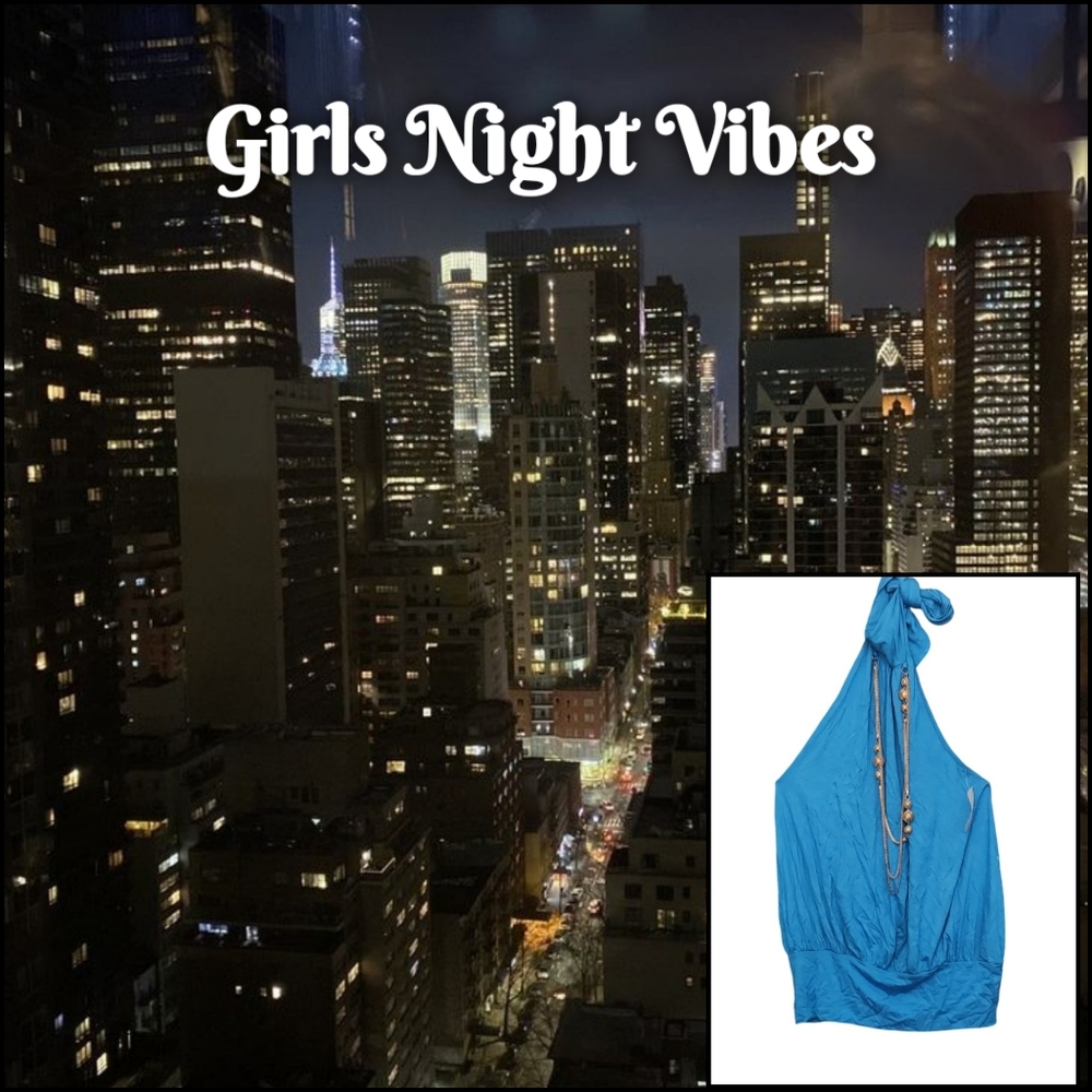 Girls Night Vibes: Entro Bohemian Designed Halter Top | Size L